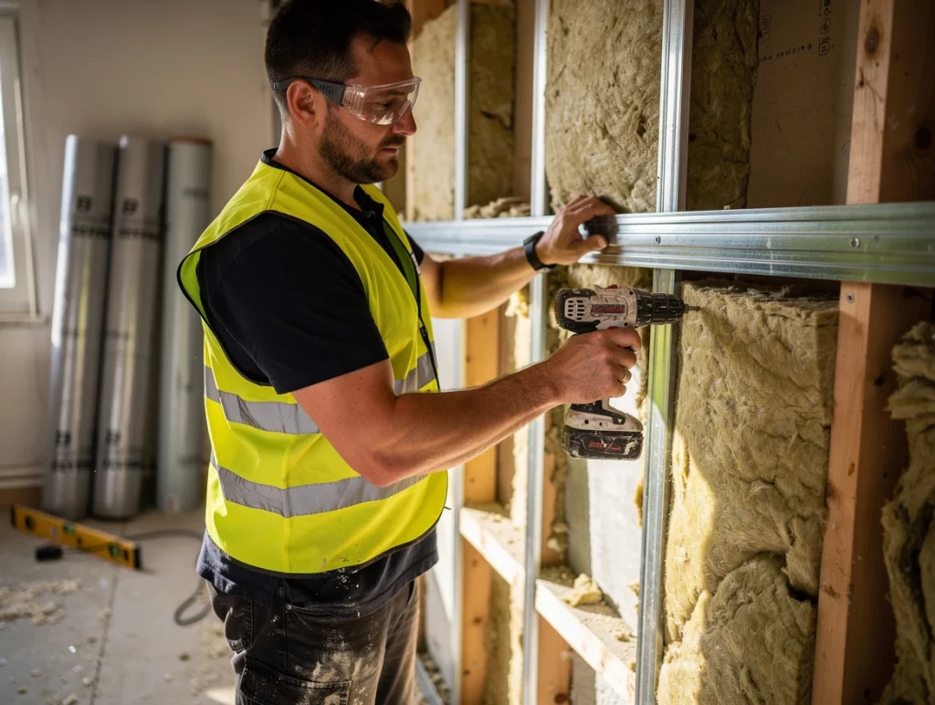 pose d'isolation acoustique intérieure